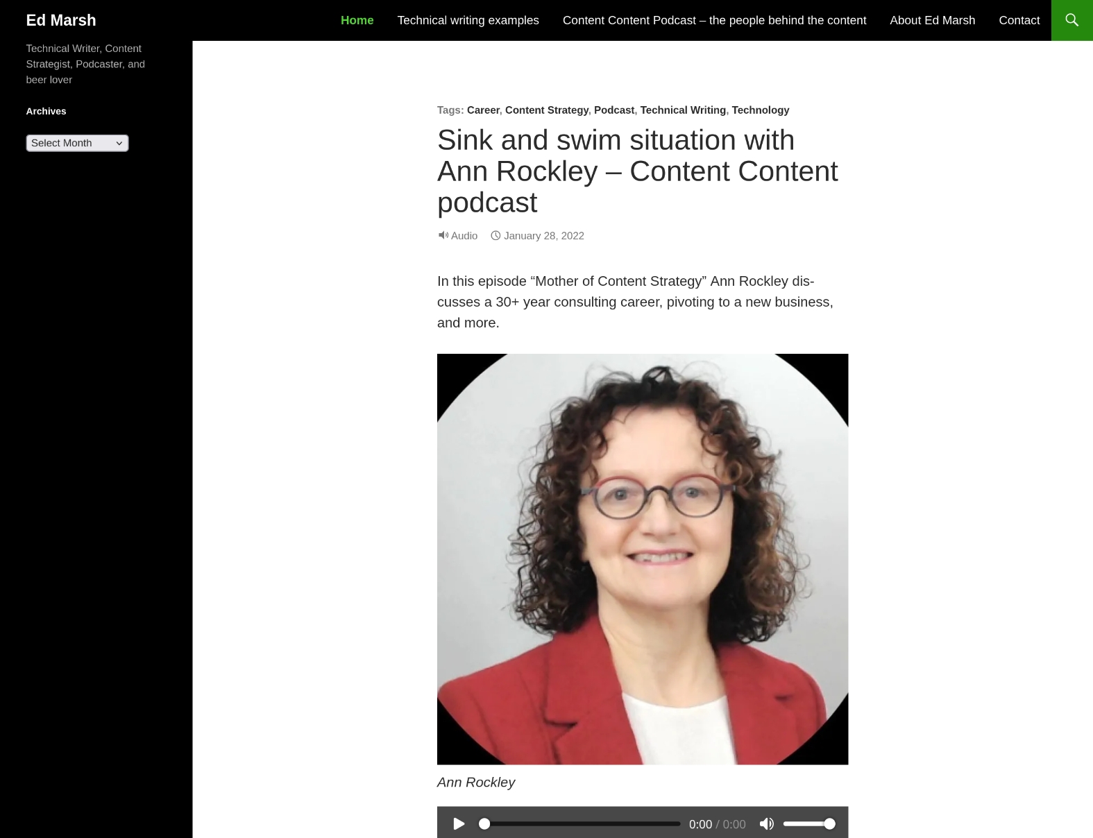 My WordPress homepage as of 1 May 2025
